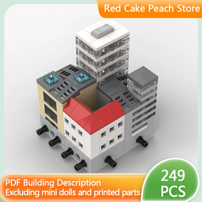 

Street View Model MOC Building Bricks Modern City Center Buildings Modular Technology Children Holiday Gifts Assemble Toys Suit