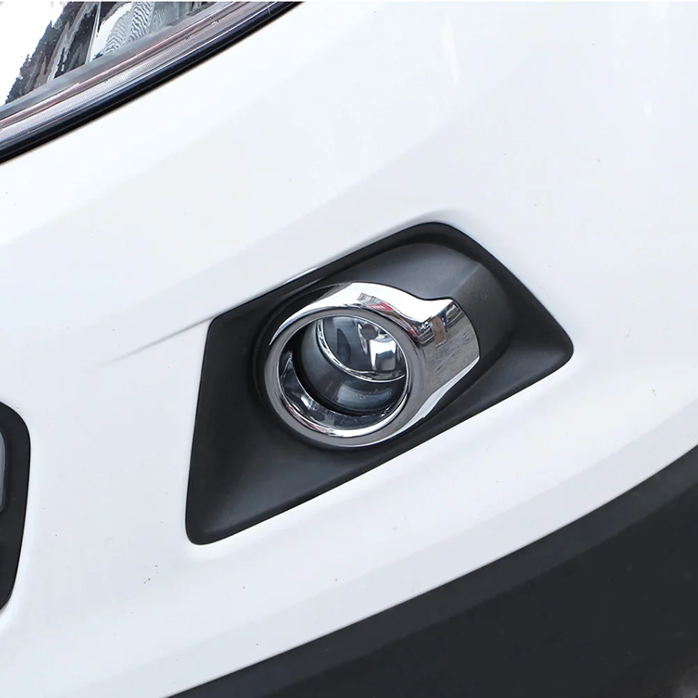 2Pcs/set ABS Chrome Car Styling Front Head Fog Light Lamp Cover Trim Decorative for Ford Ecosport 2013 2014 2015 2016 2017