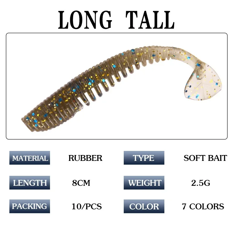 Fake Bait Night Fishing Fishing Tackle Goods For Fishing Two-color Fishing Accessories Luminous Bionic Bait Software 8cm2.5g