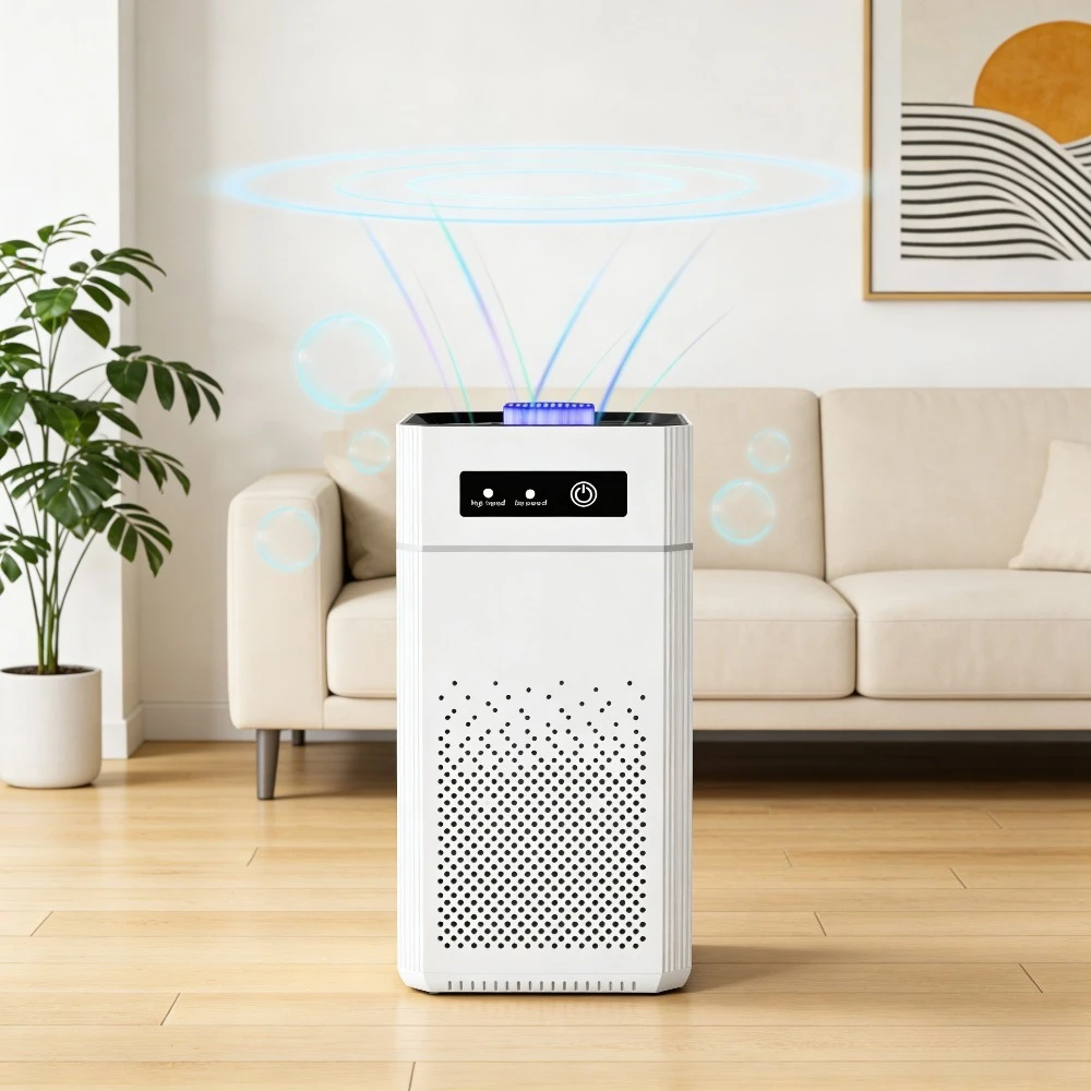 Purificador de Aire con Filtro HEPA, Modo Silencioso para Dormir, 360 ° Recordatorio de Reemplazo del Filtro de Entrada de Aire, Purificador de Aire para el Hogar, Dormitorio, Habitación de Mascotas