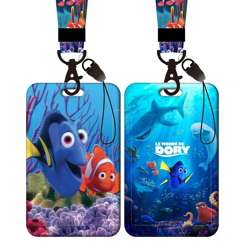 

Cartoon Finding Dory Badge Holder Neck Strap Cute Nemo Kids Key lanyard Office ID Card Pass Keychain Mobile Phone Scaleable Rope