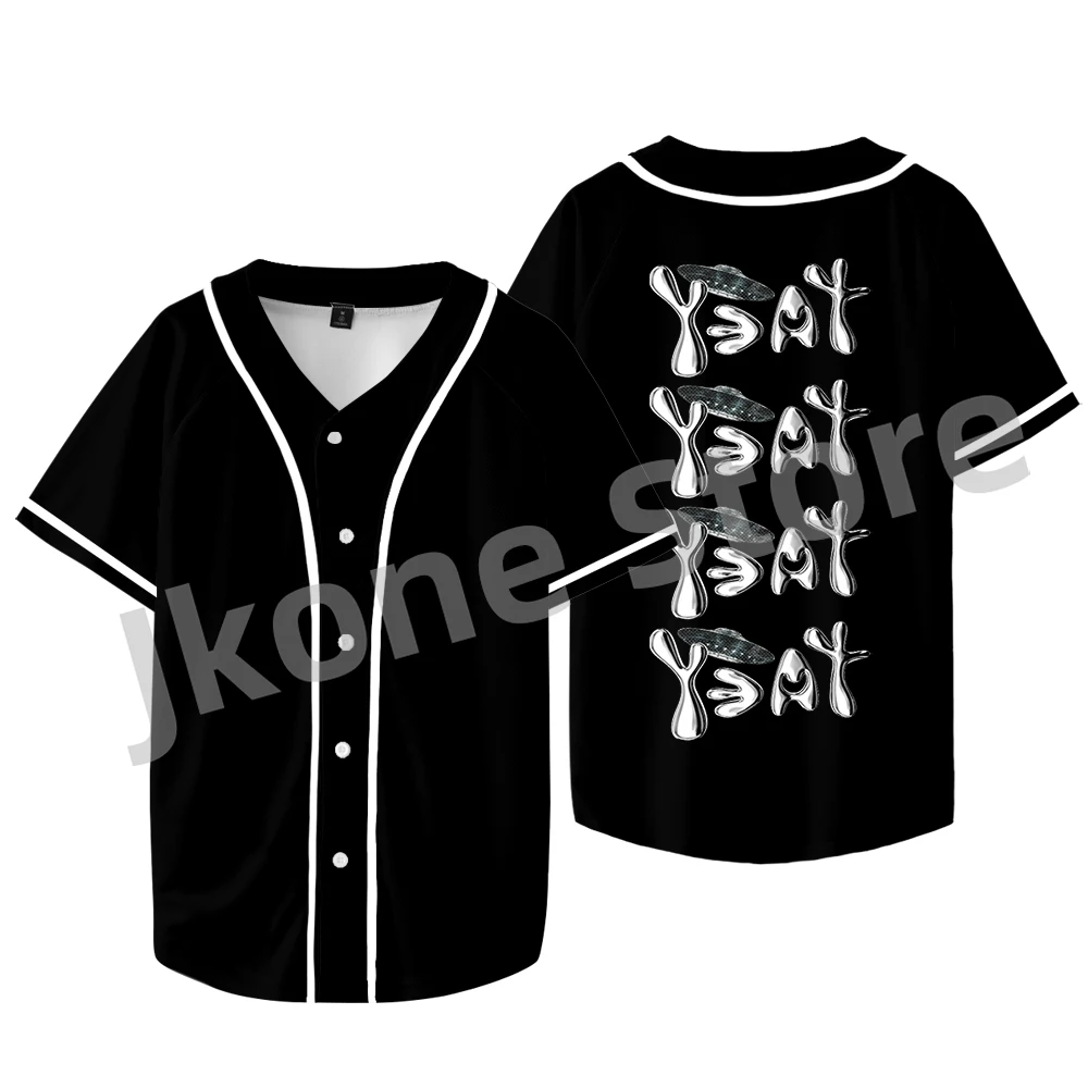 

Yeat Logo Merch Baseball Jacket Women Men Fashion Casual Short Sleeve Top