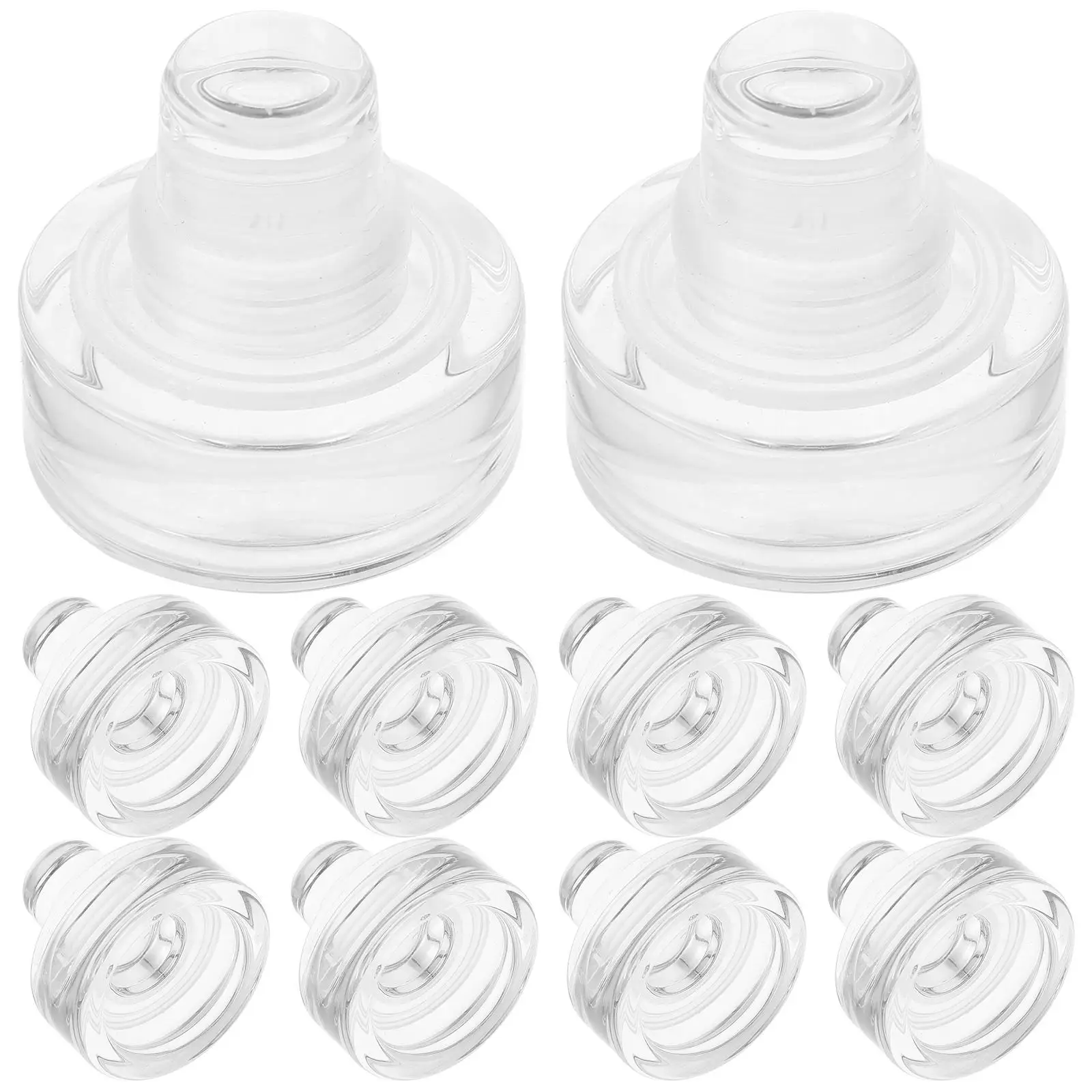 

10pcs T Shape Wine Bottle Stoppers Glass Sealer Crystal Corks Beverage Stopper Reusable Sealing Plug Saver Home