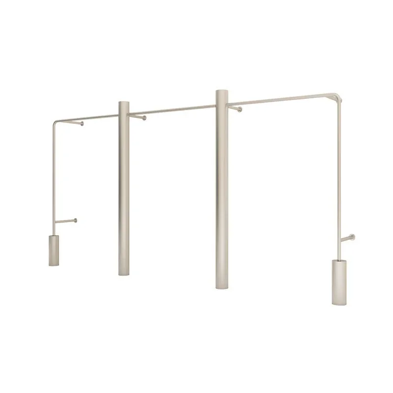 Clothing store display rack stainless steel wall rack silver side hanging women's shop display rack floor-mounted simple