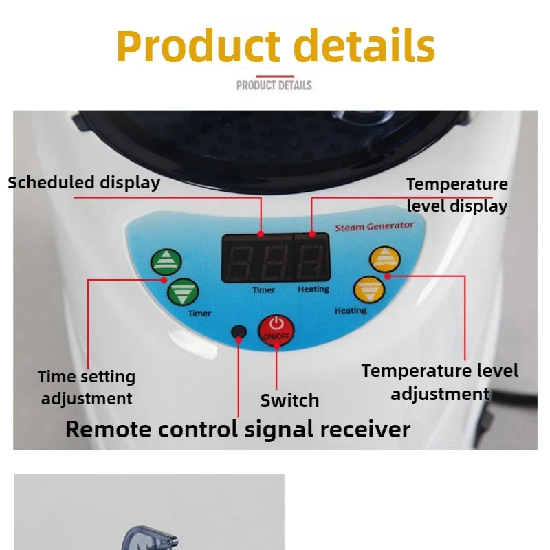 Excellent 4L Timing Adjustable Temperature Fumigator Remote Control Steam Bath Machine Sweating Sauna Box Steamer Sauna Accessor