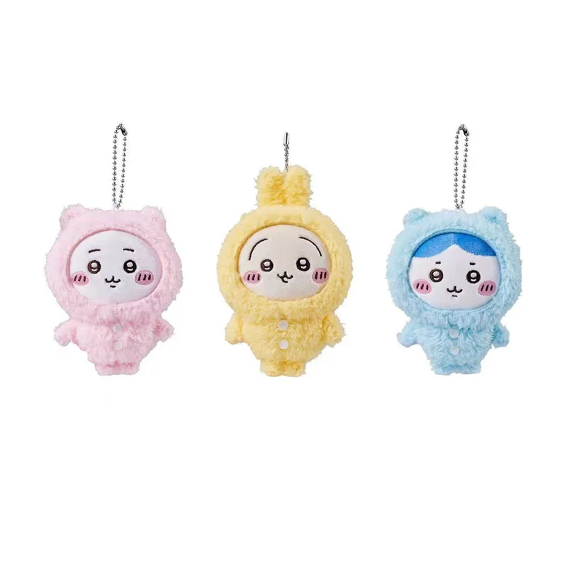 New Chiikawa Plush Doll Keychain Pyjamas Hachi Usachi Small Feet Pendant Self-deprecating Bear Cute Plush Doll Backpack Pendant