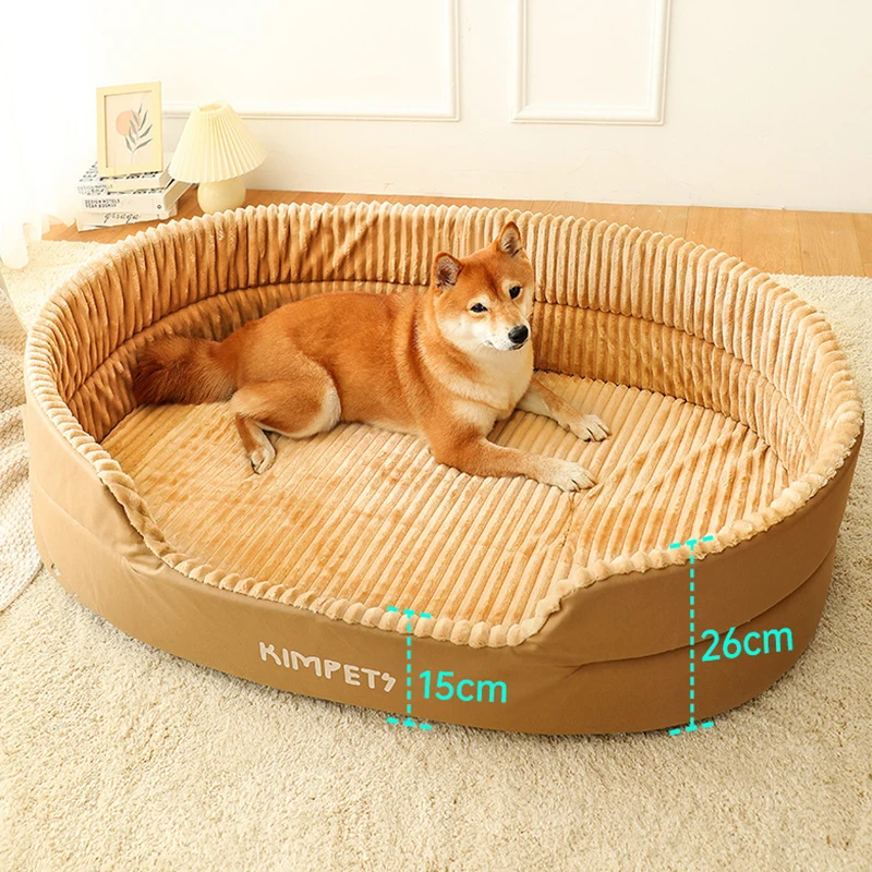 Kimpets Pet Dog Bed Removable Cat Mat Square Plush Kennel Washable Thickening Waterproof Big Medium Small Dog Sofa Bed Cushion