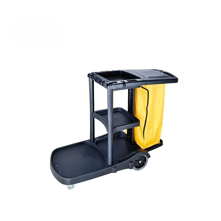 Hot Sale Hotel Multi-purpose Housekeeping Trolley Cleaning Cart with Replaceable Bag