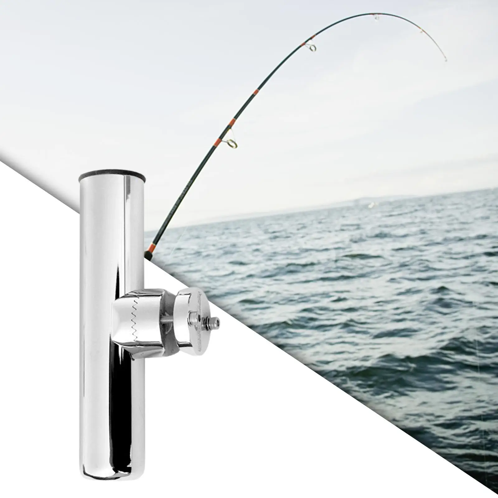 

Держатель для удочки на лодку, боковое крепление, регулируемый, из нержавеющей стали, подставка для удилища на поручень, для каяка, для рыбалки