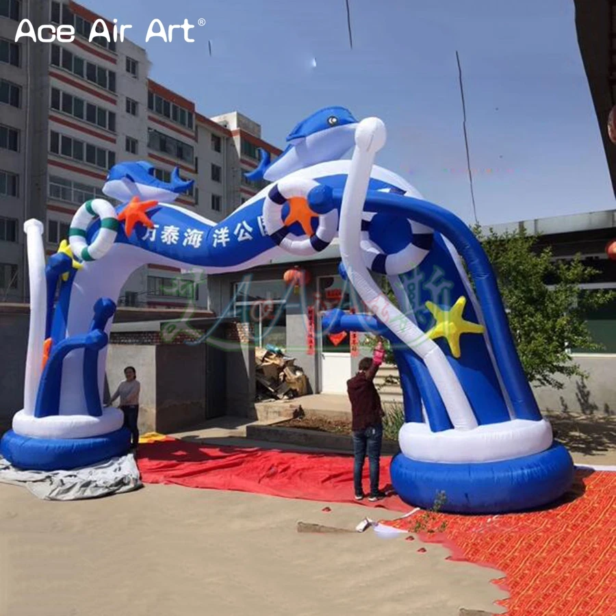 Inflatable Dolphin Arches, Water Park, Animal Archway