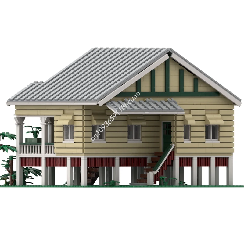 2292pcs MOC Traditional Queenslander Architecture Building Blocks Christmas High Detail Collector’s for Vintage Model Lo Gift