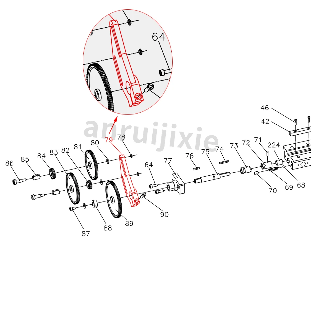 Support Plate Quadrant Plate SIEG C1-079&M1&Grizzly M1015&Grizzly G0937&Compact 7 Change Wheel Plate Mini Lathe Spares