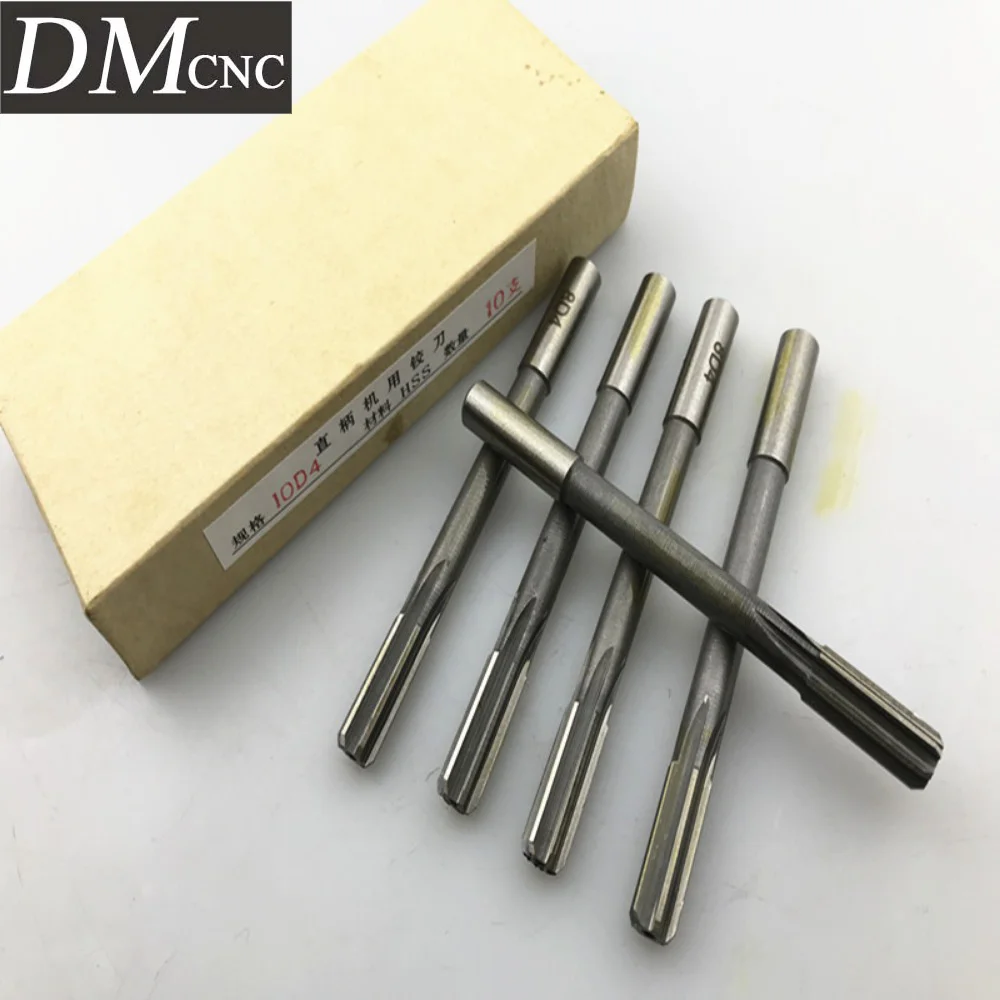 Alargador de haste reta d4 de alta precisão, 1 peça, reamer de máquina hss de flauta curta, marca clássica, tolerância apertada