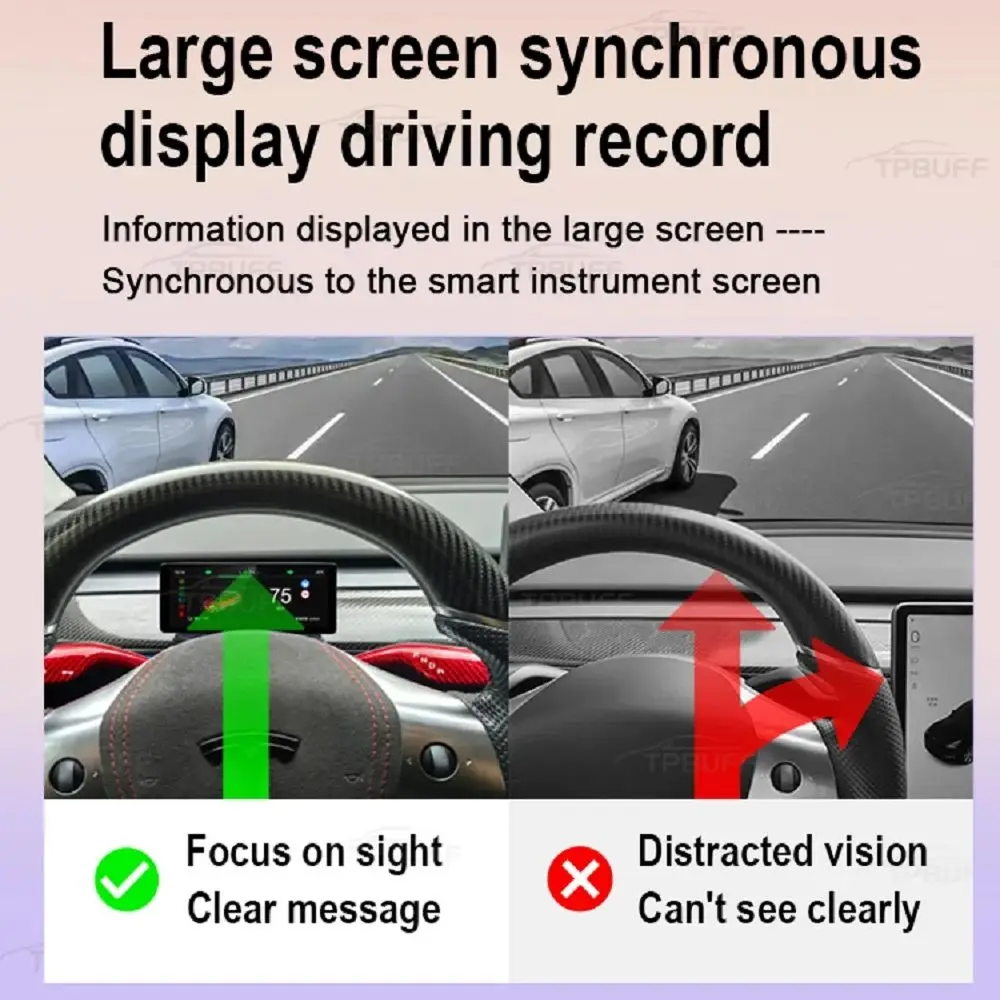 6.2inch Dashboard Highlan Model 3 for Tesla HD Screen LCD Speedometer Display Speed Battery Indicator Light 2024 Accessories