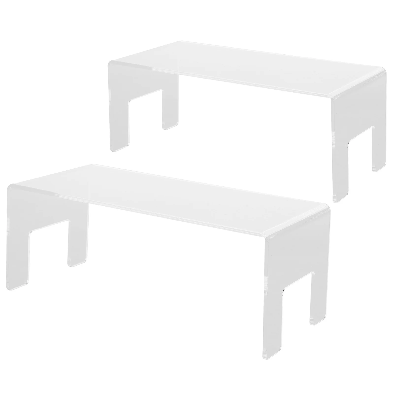 

2pcs Clear Organizer Rack Jewelry Rack Riser Stand Stand Stands Riser Retail Display Racks Shelf Display Stands 6.88\