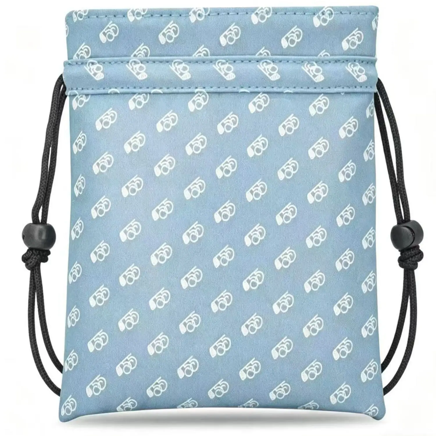 A Minimalist Blue Golf Valuables Bag with Drawstring Closure Perfect for Carrying Golf Balls and Great Accessory for Men