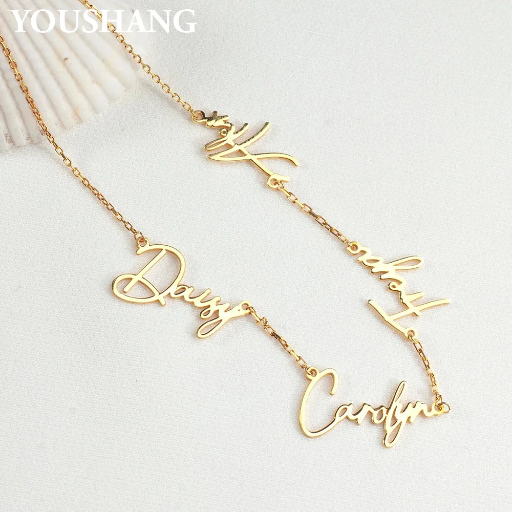 YOUSHANG 2026 Stainless Steel Multi-Letter Customized Name Necklace Fashion Pendant Jewelry Gift for Ladies Birthday
