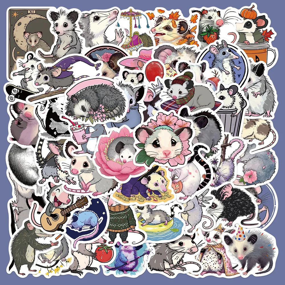 

50pcs Cartoon Cute Possum Series Graffiti Stickers Suitable for Helmets Desktop Wall Water Cup Decoration DIY Stickers Wholesale