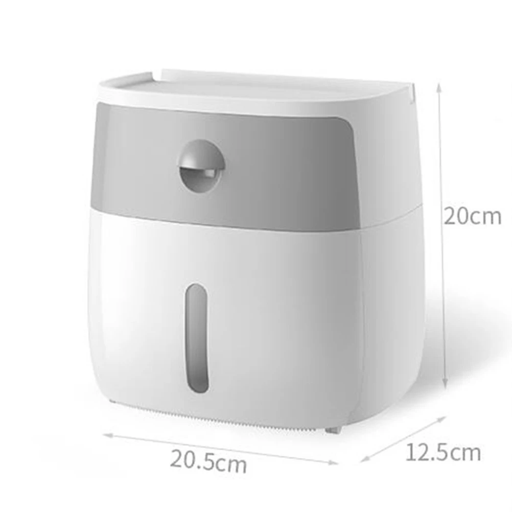 

Tissue Box Rack Napkin Holder Toilet Paper Dispenser Waterproof Roll Holders Storage Bathroom Tissue Double Layer Large Capacity