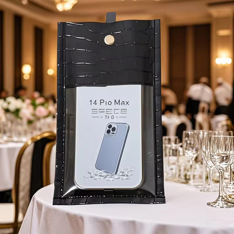 

50pcs Muslin No Photography Allowed Mobile Phone Bag Anti Camera Bag Reuse PU Leather No Picture Phone Pouch Security Bags