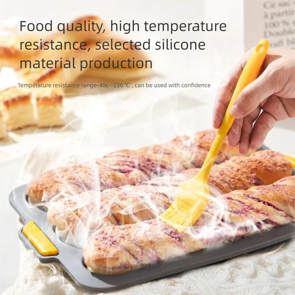 

3 Slot Long Stick Bread Baking Tray Non-stick Easy Clean Silicone Loaf Pan Heat Resistant Easy To Release Perforated Bread Mold