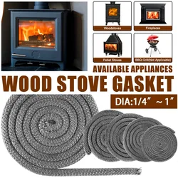 10/12mm Gasket Rope Seal Heat Resistance Fireproof Fiberglass Gasket Replacement for Wood Stoves Fireplace Chimneys Boiler Parts
