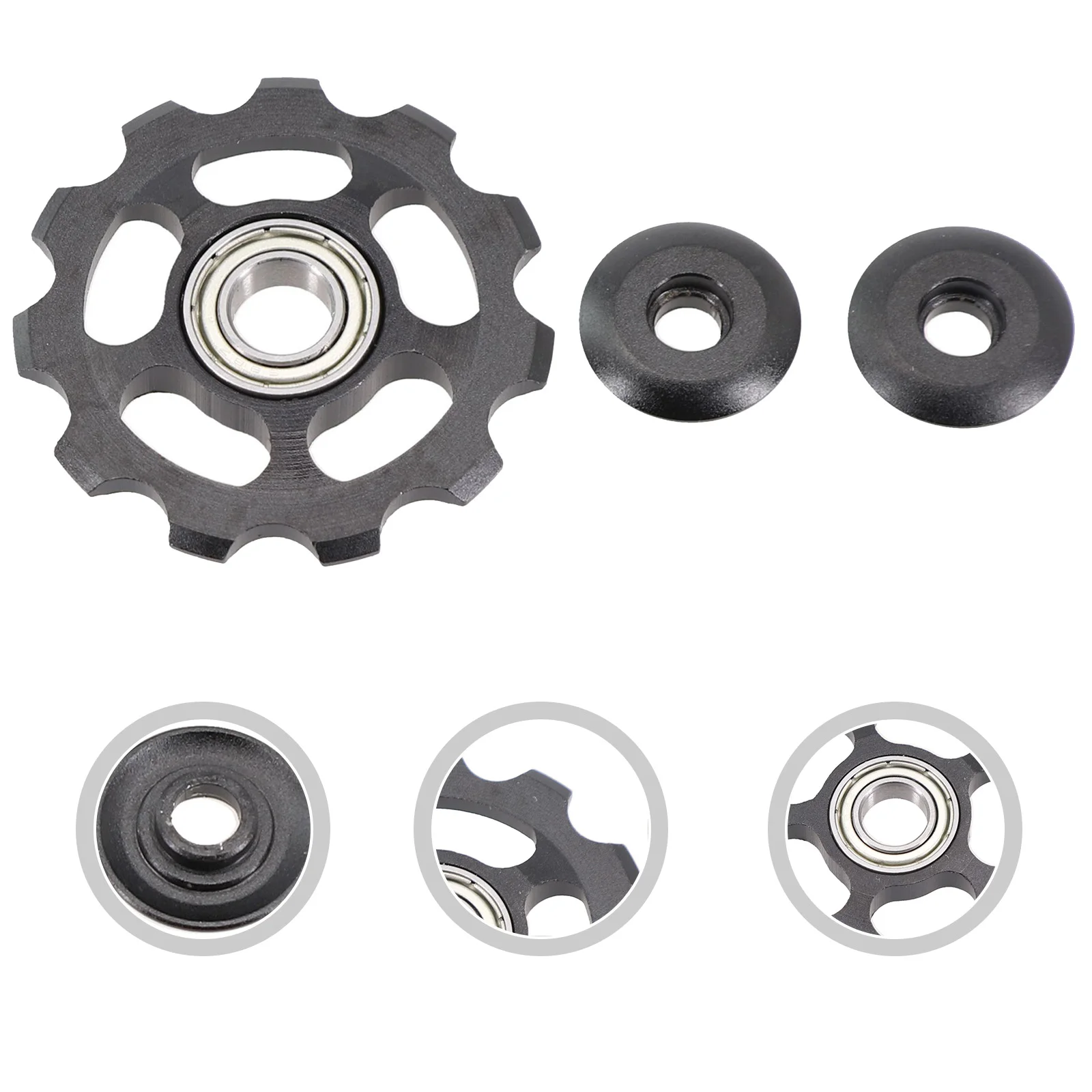 11T Ultralight Aluminum Alloy Bike Bearing JockeyWheel Rear Derailleur Pulleys MTB Road Bicycle Bike CNC Parts Anodised Sealed