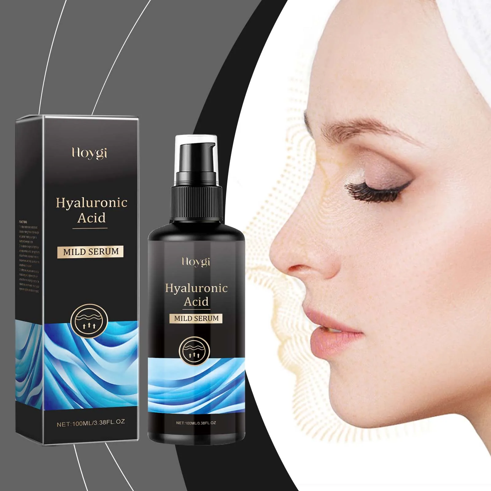 

Hoygi Hyaluronic Acid Facial Essence Hydrates Sooth Radiant Moisturizing Hydrating and Firming Skin Essence Fading Fine Lines