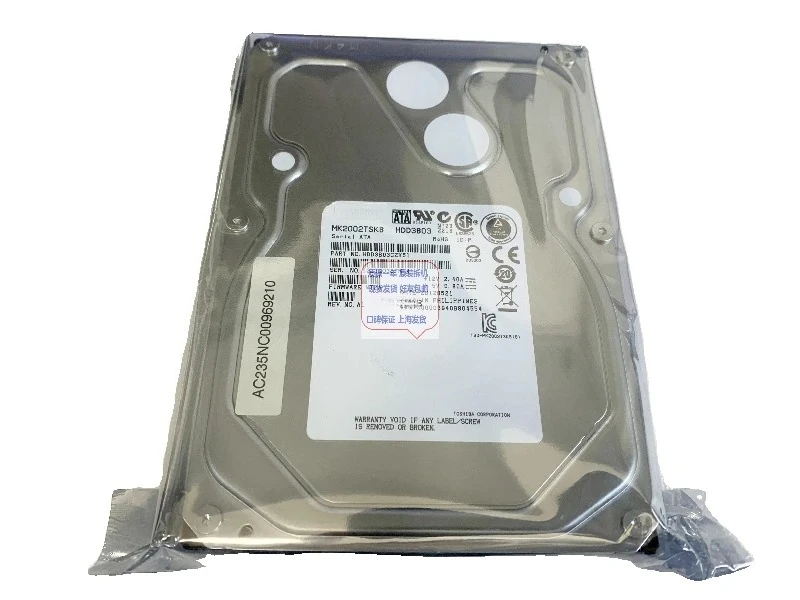 

MK2002TSKB 2T SATA 7,2K 3,5 дюйма, жесткий диск корпоративного пользователя Б/у