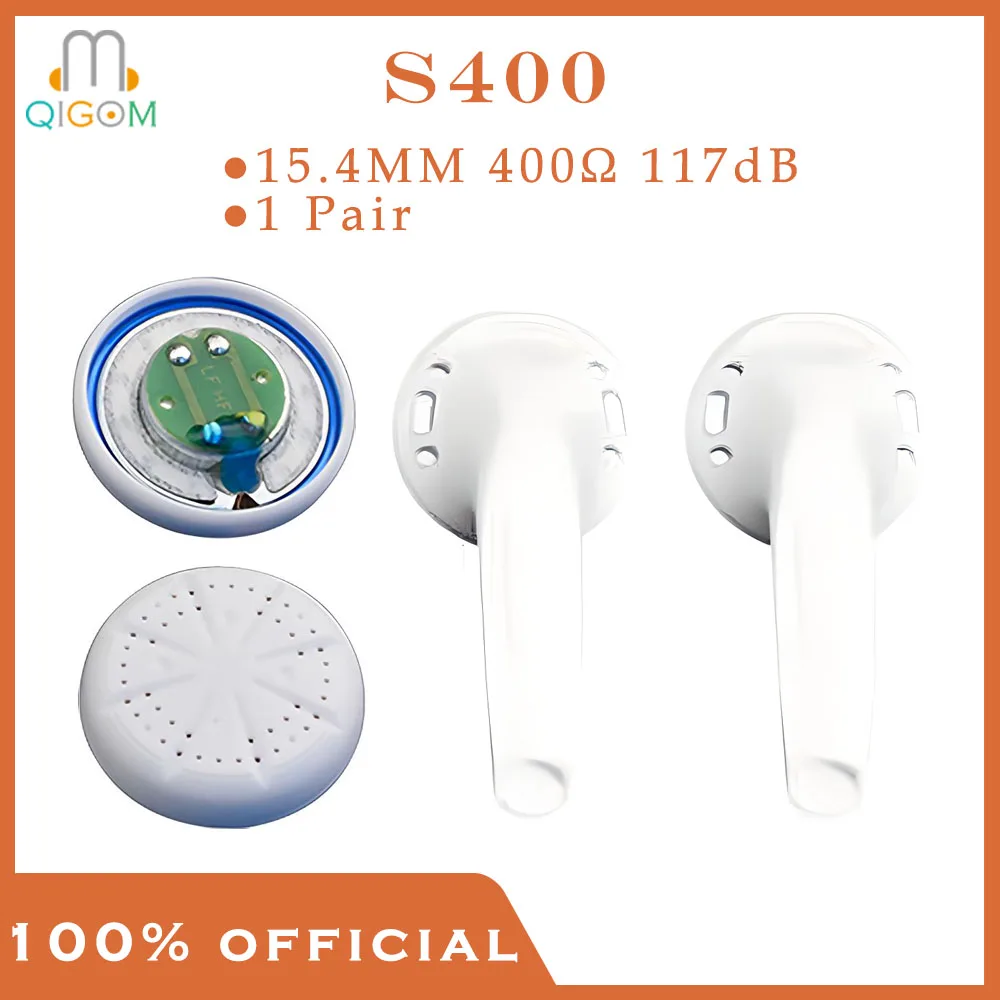 

QIGOM HIFI Earphone Unit S400 1 Pair, 15.4MM 400Ω 117dB, Vocal, High Frequency, Earphone Unit, Flathead Bass Earphone Unit