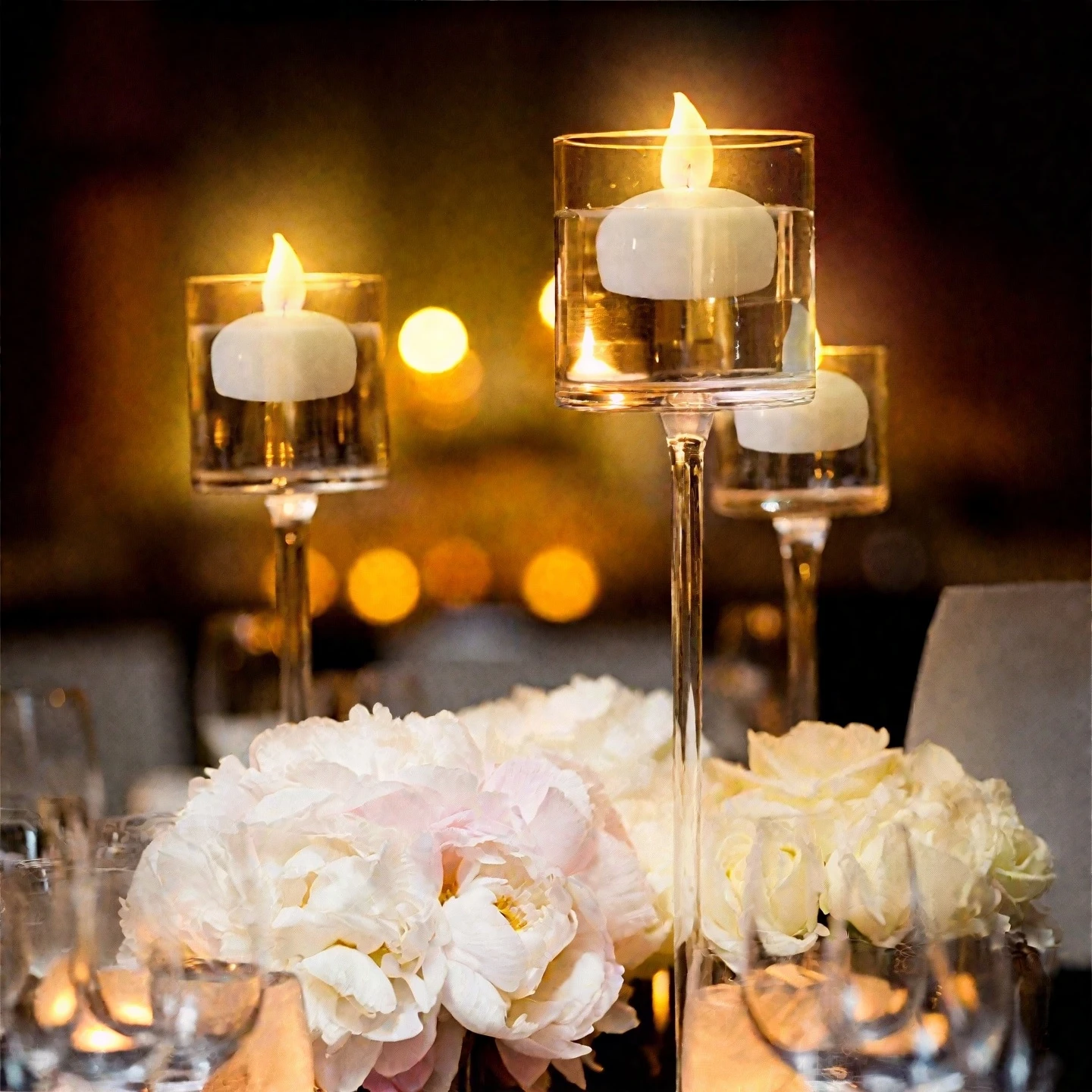 Floating LED Tea Light Flicke Electronic LED Candle Battery Powered Floating On Water Tealight For Wedding Party Decor