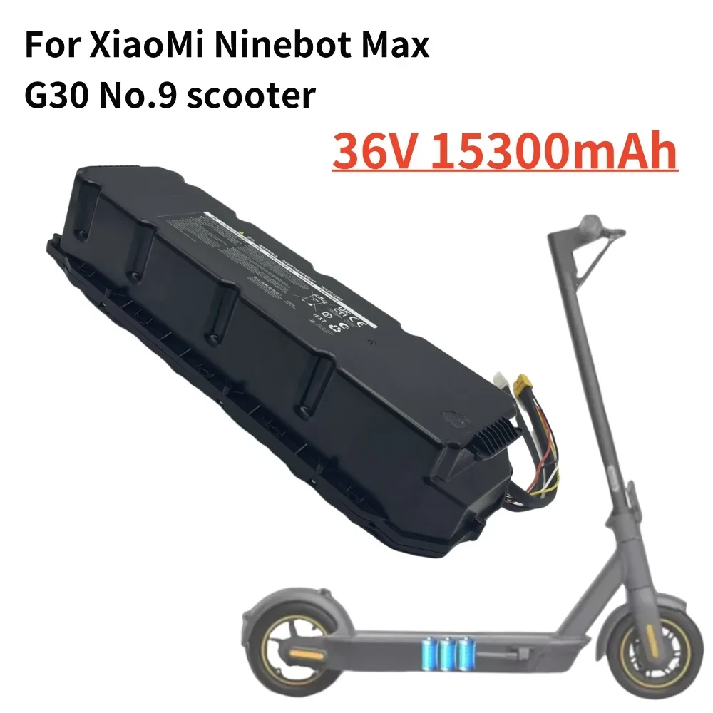 

36V 15.3Ah High capacity 10S6P 15300mAh Li-ion Battery Pack with BMS For Xiaomi Ninebot G30 MAX No. 9 Electric Scooter Special