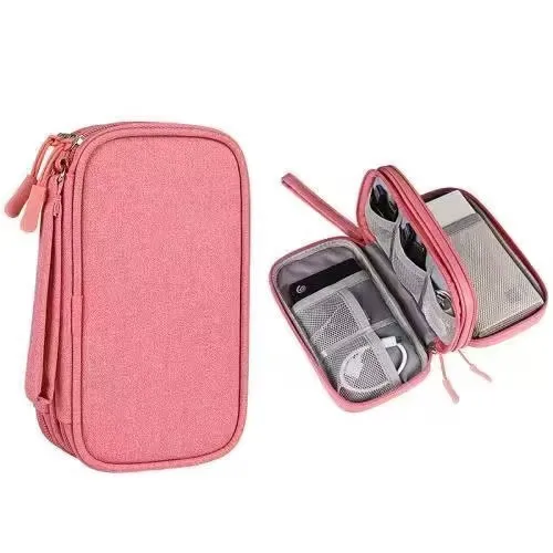 NEW Travel Organizer Bag Cable Storage Organizers Pouch Carry Case Portable Waterproof Double Layers Storage Bags For Cable Cord