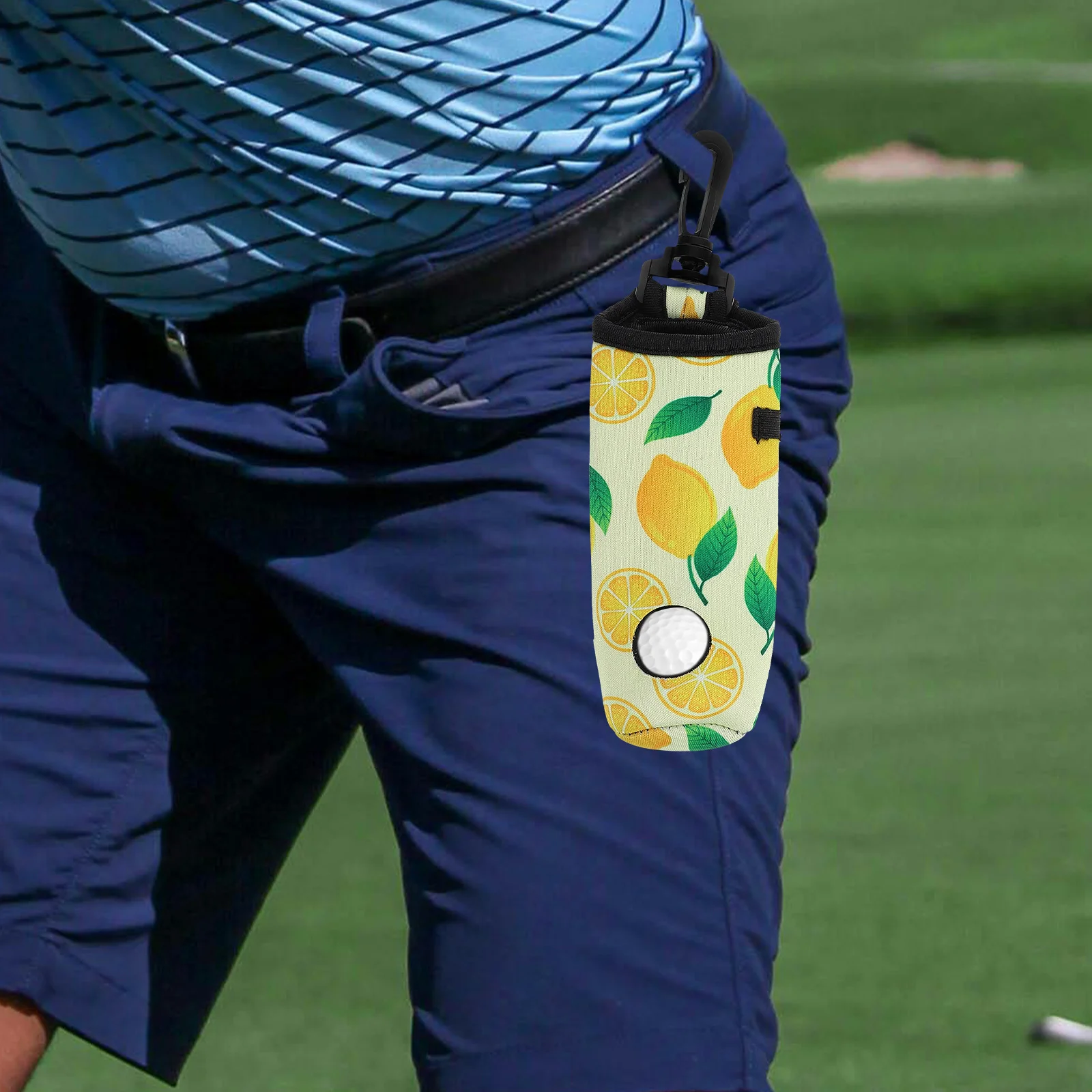 Golfing Ball Bag Neoprene Wear Resistant Waist Pack Portable Hanging Golf Balls Container Durable Lightweight Convenient Pouch