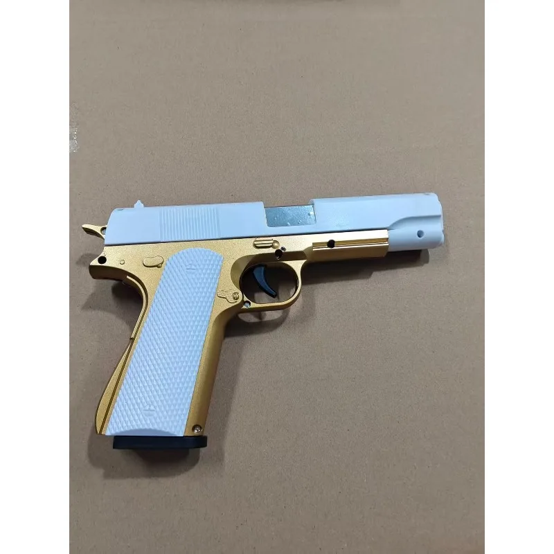 Classic Design White Gold M1911 Toy Handle  Kids Safe Entertainment Toy  Great for Birthday Gifting
