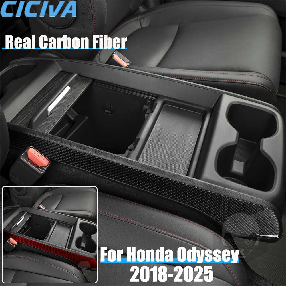 

Real Carbon Fiber Car Accessories Center Gear Side Cover Soft Sticker For Honda Odyssey 2018 2019 2020 2021 2022 2023 2024 2025