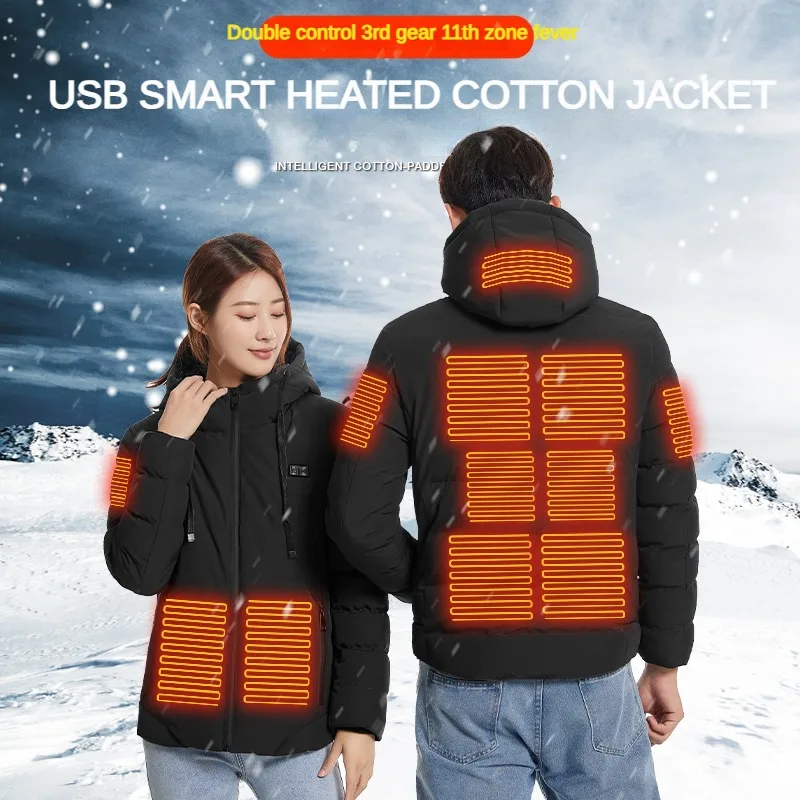 

Men 11 Areas Heated Jacket Usb Electric Heating Vest For Women Winter Outdoor Warm Thermal Coat Parka Snow Camping Unisex 6xl