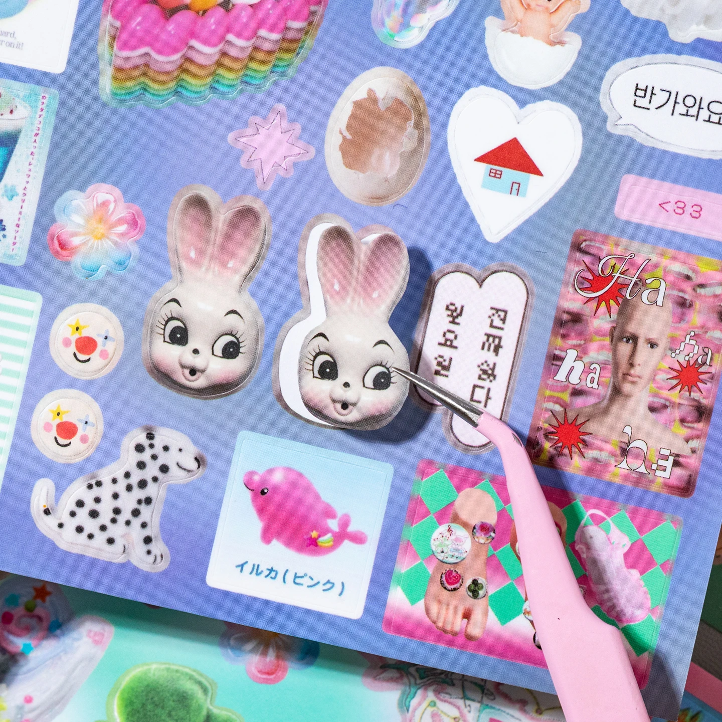 Kawaii Showa Style 20sheets Die cut Stickers Book Creative DIY Scrapbook Handmade Journal Supplies Aesthetics Stationery