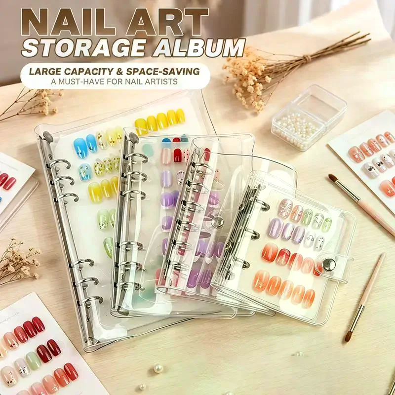 1/3Pcs Set Nail Art Storage Exhibition Album DIY Simple Nail Art Storage Tool Nail Display Organizers For Nail Art Tools