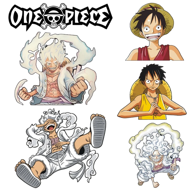 One Piece Luffy Sticke Cartoon Anime Car Reflective Strips Warning Stickers Car Body Creative Decals Auto Decoration Accessories