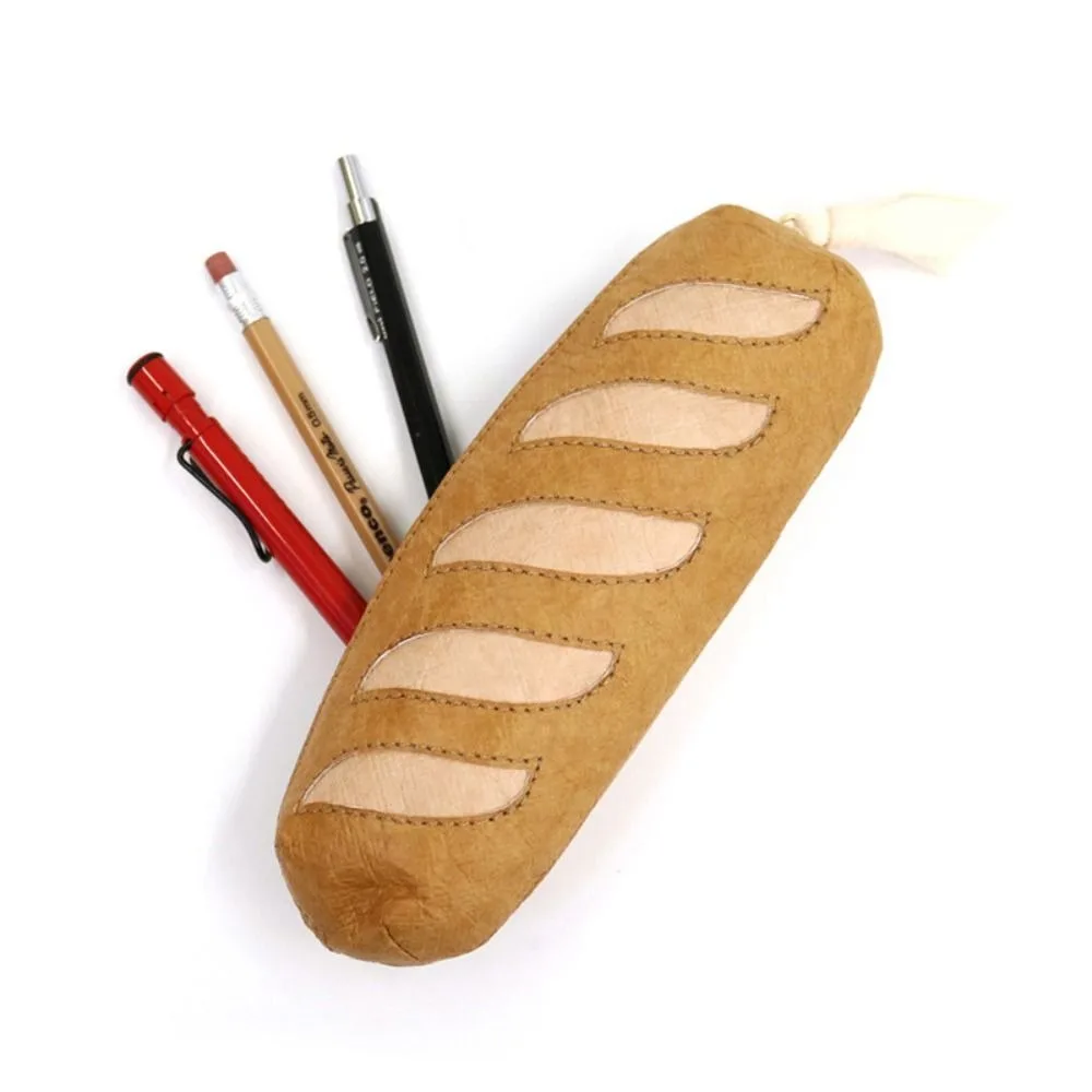 Estuche portátil para lápices de pan francés, bolsa para lápices de papel Dupont con cremallera de gran capacidad, bolsa para marcadores creativos