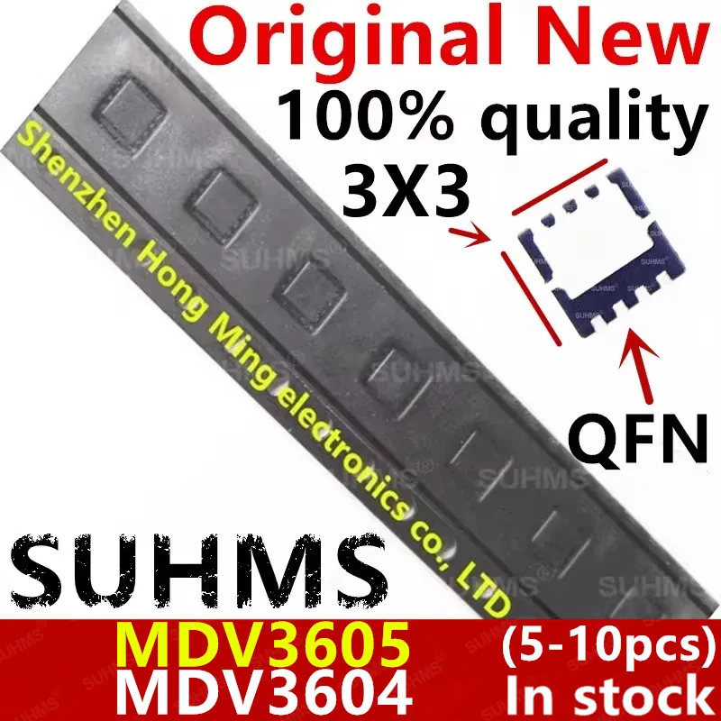 

(5-10piece)100% New MDV3604URH MDV3605URH MDV3604 MDV3605 V3604 V3605 QFN-8