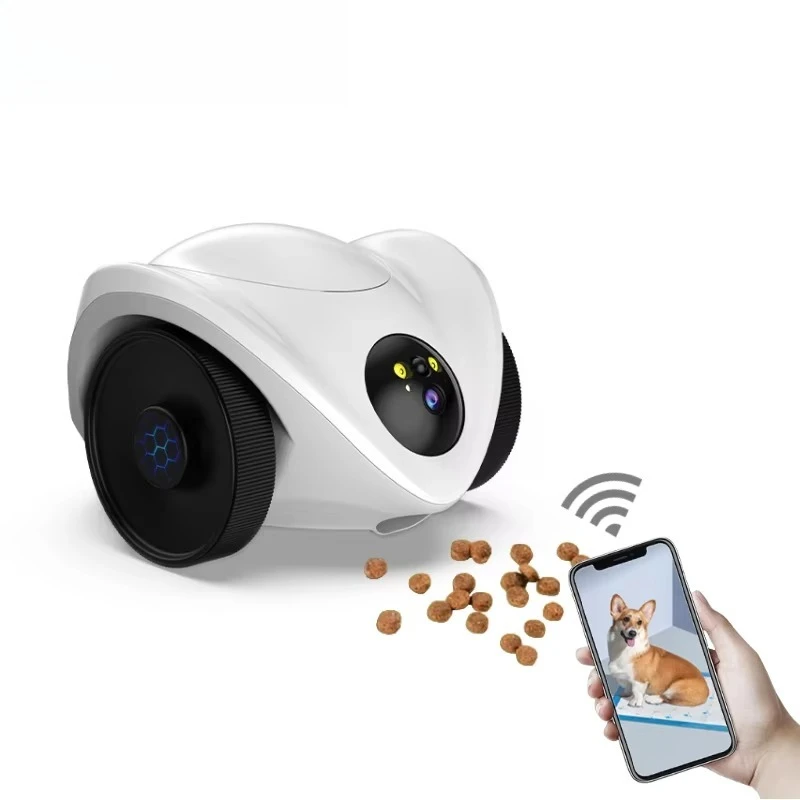 Custom Smart Pet Robot Laser Teasing Camera Interactive Toy Remote Treat Dispenser WiFi APP Control