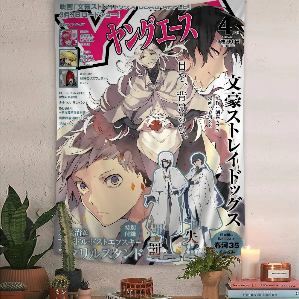 Anime Bungo Stray Dogs  Chart Tapestry Home Decoration hippie bohemian decoration divination Wall Hanging Home Decor