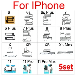 5set For iphone 11 Pro X XS Max XR 6s 7 8 Plus Mainboard inline Seat FPC Foam Mainboard Shield Heat Radiation Insulation Sticker