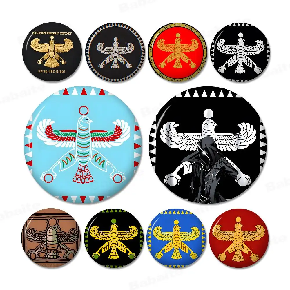 A-Achaemenid E-Empire Anime Button Pin Handmade Brooch for Clothes Cartoon Badge Backpack Decoration Jewelry Accessories