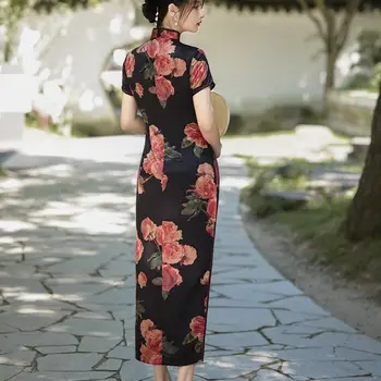 角色扮演服裝 舞台派對 旗袍 中國傳統服飾 民族風街頭服飾 復古女裝 復古服裝 8 最佳銷售 女式旗袍 - №4