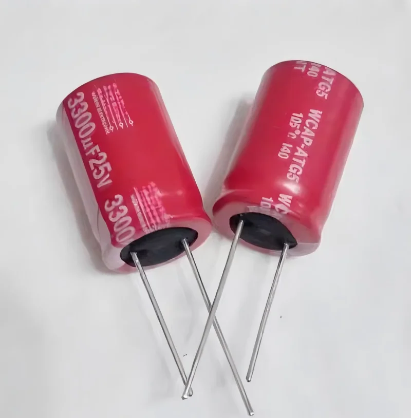 2PCS/LOT Red robe Aluminum Electrolytic Capacitor 16v25V 50v 35V 5600u 6800u 2200u 4700u 3300uf amplifier filtering capacitance