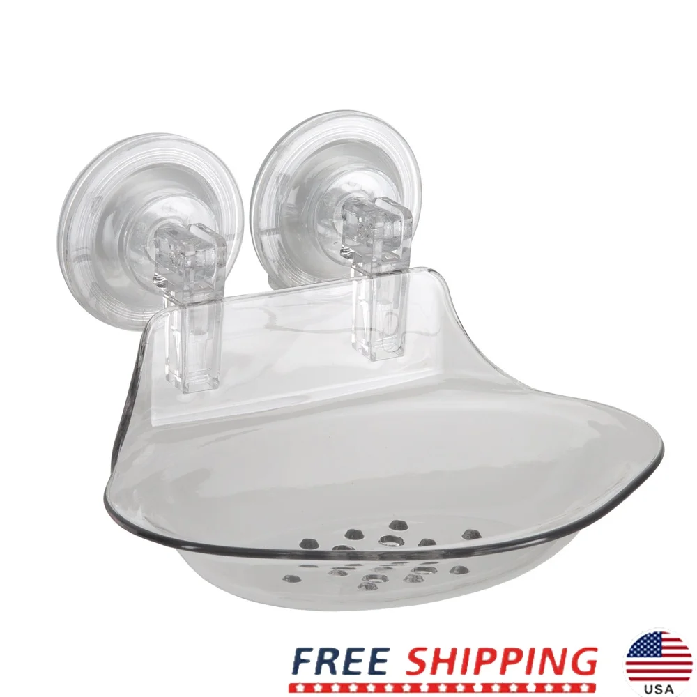 

Мощная блокирующая всасывающая мыльница, самосливный держатель, душевая ванна, кристально чистая конструкция, простой монтаж, чистящее решение