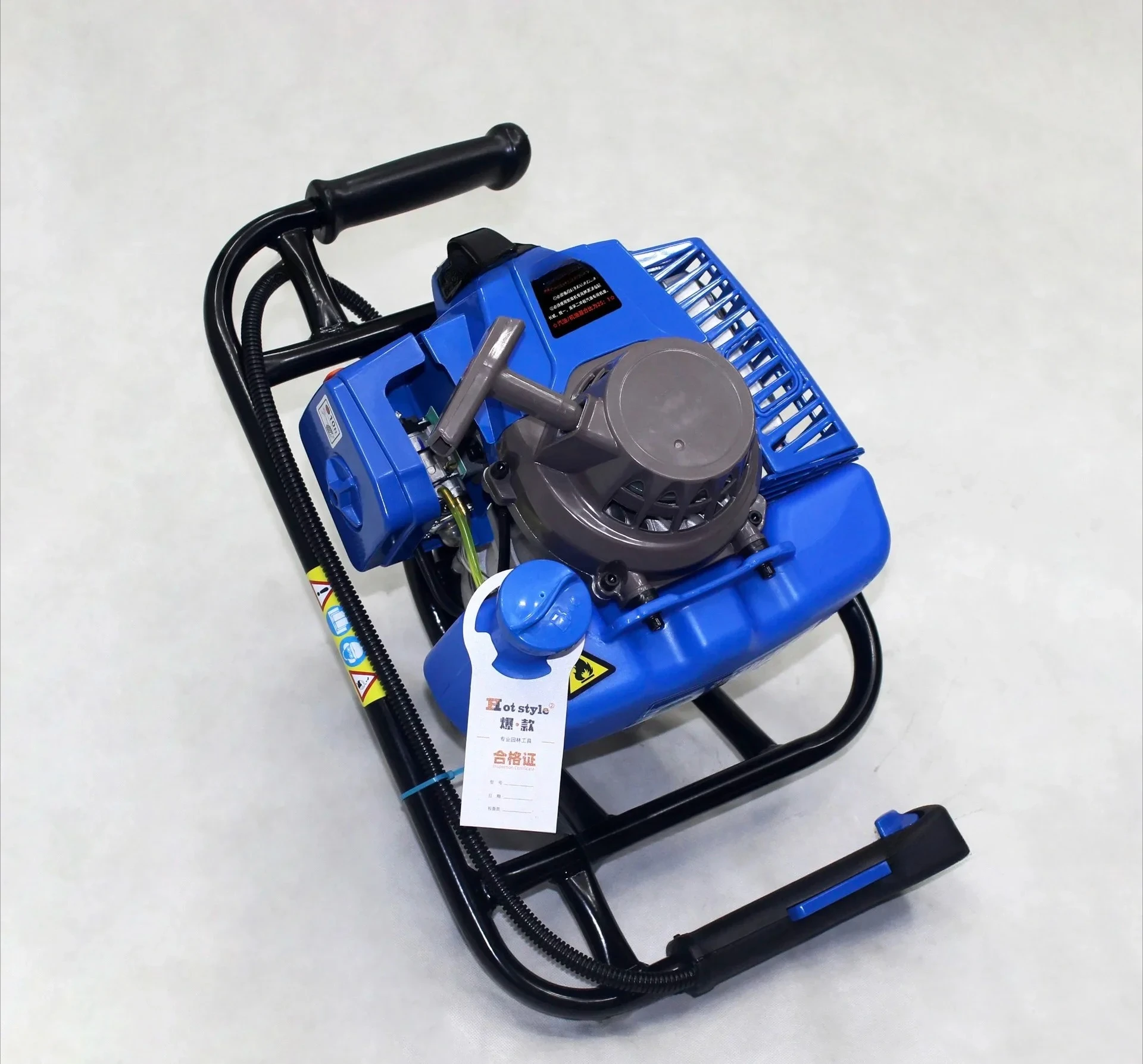 New Earth Drill Digger 48 Square Frame Gasoline Cultivator Machine 63CC Tree Planting Earth Auger Post Hole Digger